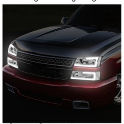 Chrome Clear Headlights And Signals Lights Set With Drl White Light
