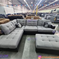 New Sectional With Ottoman Included 