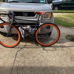 Matte / Orange Rims Sport Bike 