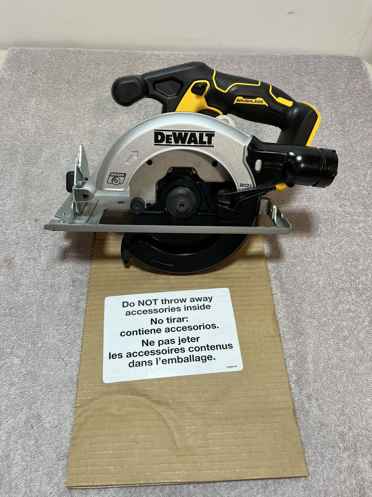 Dewalt 20v Brushless 6 1/2” Circle Saw (Tool Only)