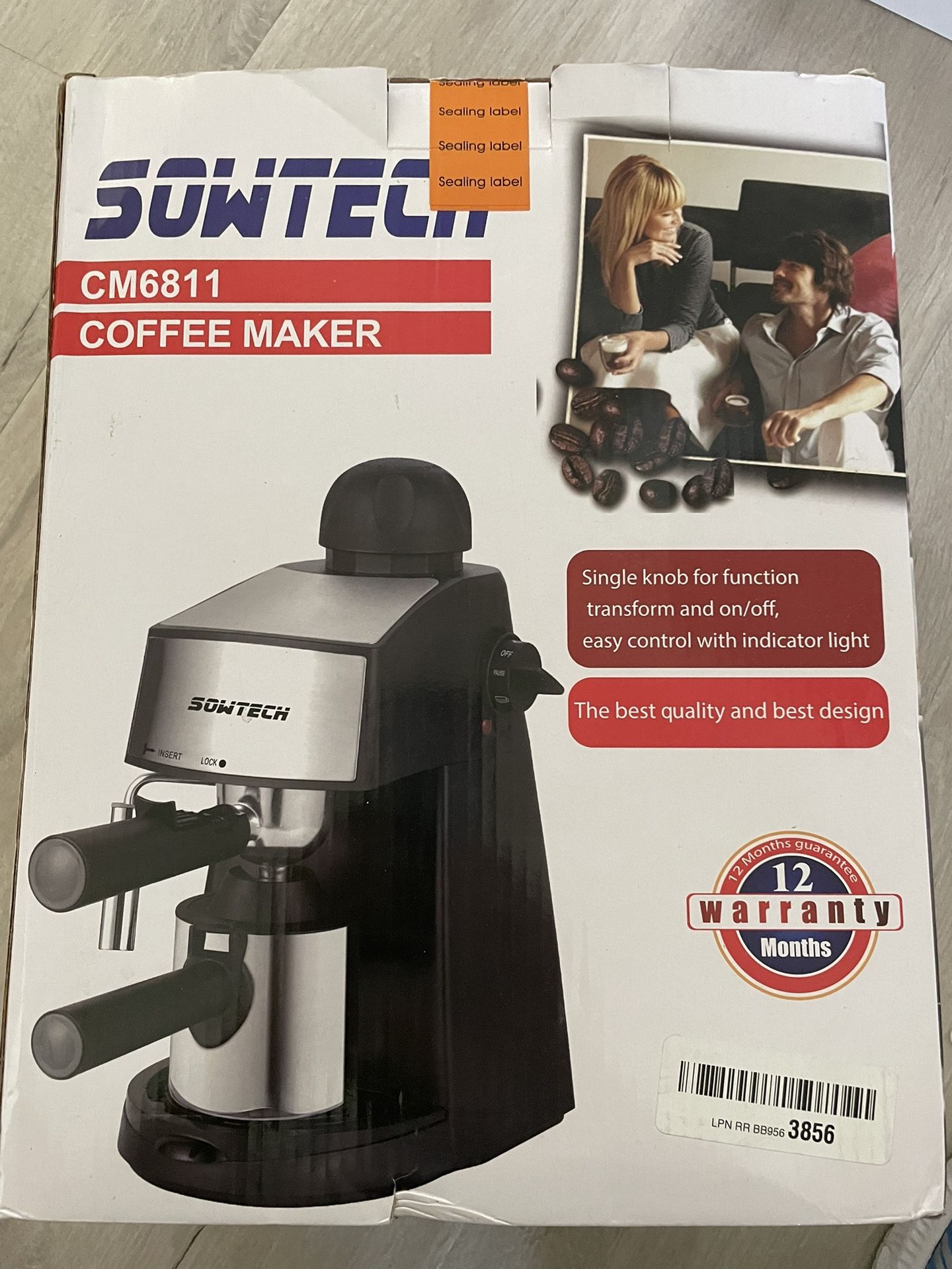 SOWTECH Steam Espresso Machine Espresso Maker Cappuccino Latte Machine with Steam Milk Frother