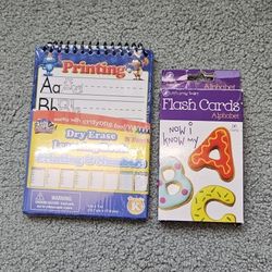 NEW Dry Erase Learning Book and Flash Cards Alphabet