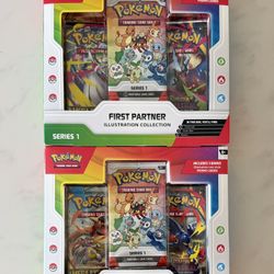 First Partner Illustration Collection Series 1 Prismatic Booster Bundle ETB Packs Box TCG Heroes Destined Surging Mega Evolutions  Flames Black White 