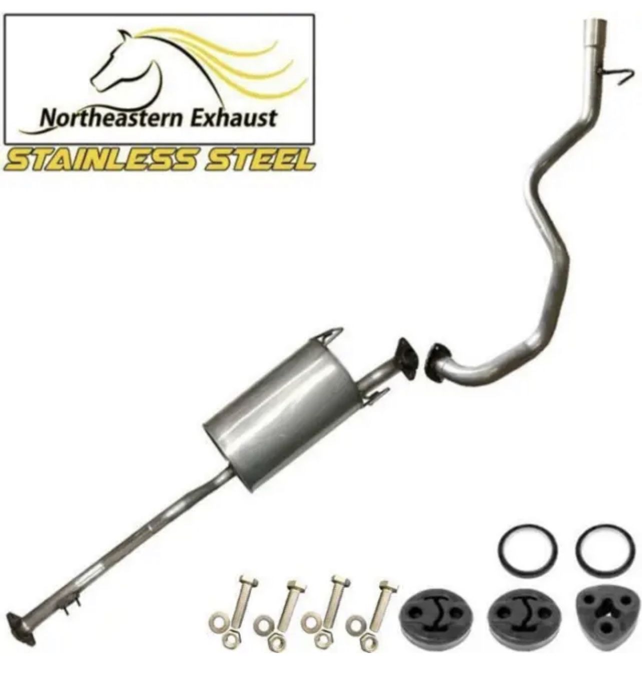 Stainless Steel Exhaust System with bolts and hangers fits: 96-2000 4Runner 3.4L