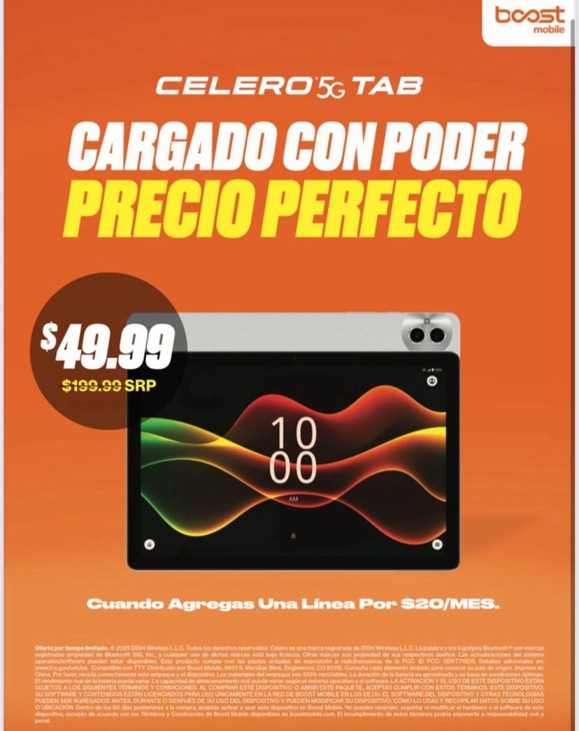🤑Celero 5G Tab 💲49.99