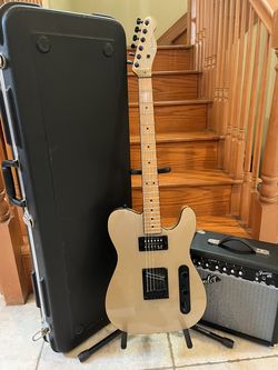 Squier Contemporary Telecaster (Mint) w/ Hardshell Case, Fender Amp