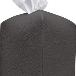 Carrotez Tissue Box Cover, [Refined] Modern PU Leather Square Tissue Box Holder - Decorative Holder/Organizer for Bathroom Vanity Countertop, Night St
