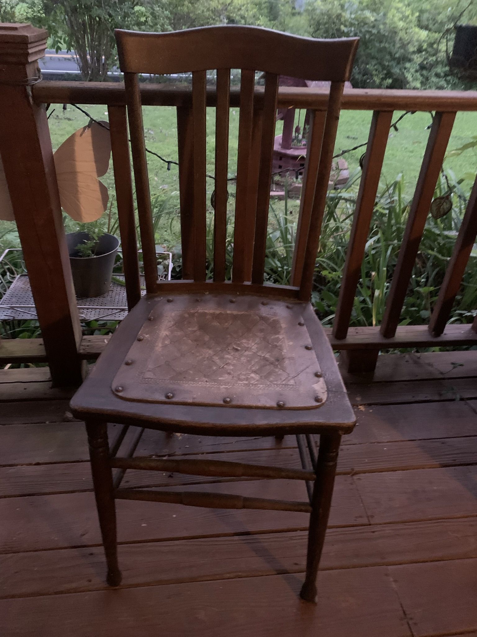 Antique solid wood chair S Bent & brothers