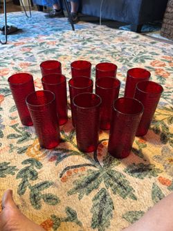 LOT OF 12 RED TUMBLERS
