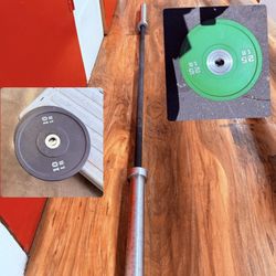 Olympic Bar And Weight Plates (90lbs)