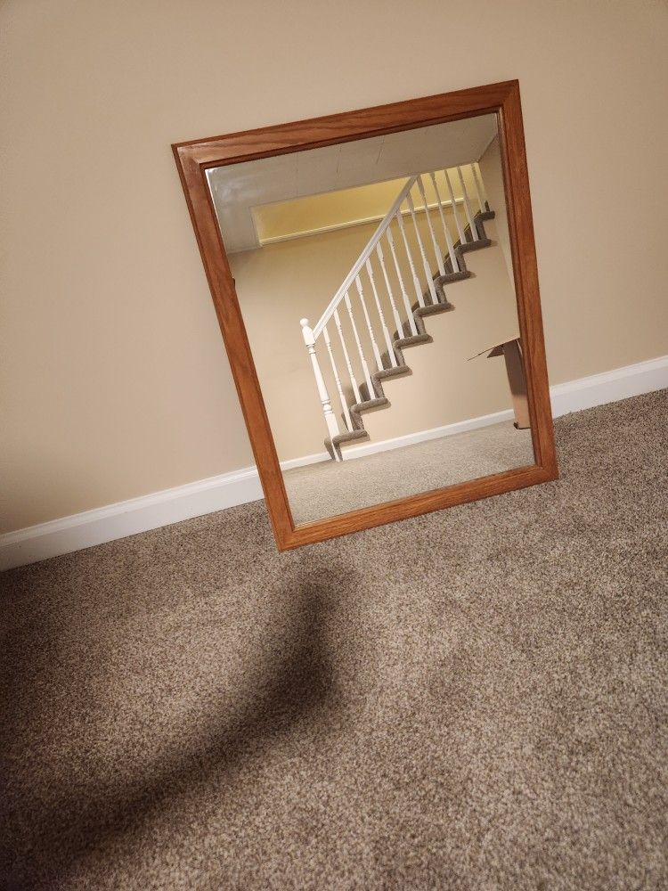 Wooden Framed Mirror