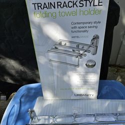 TRAIN  RACK STYLE FLODING TOWEL HOLDER