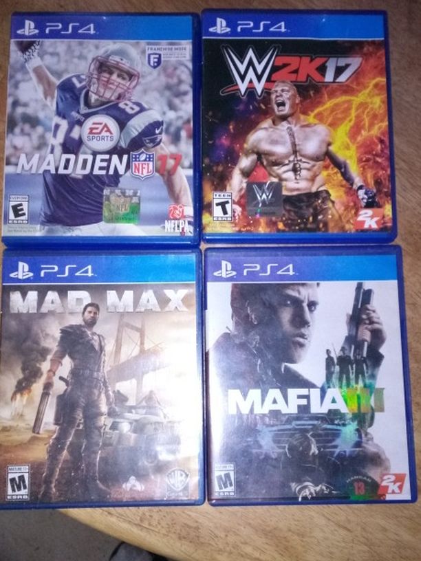 Games For Ps4 $10 A Piece