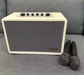 EAMOGO Karaoke Speaker with Two Microphones
