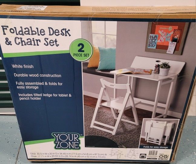 Children's Foldable Desk & Chair Set