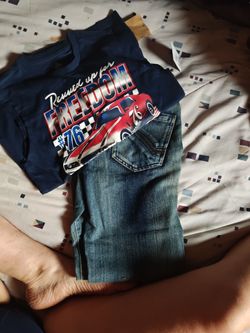 Boys pants size 12 new with tank top size large