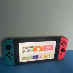 Nintendo Switch System - Version 2 - Works Great - Includes Charger And Game 