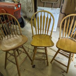 Wooden Swivel Chairs