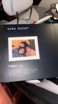 Aura Home - Aura Walden 15" Digital Wifi Photo Frame-Carbon with Paper Mat - Carbon (Dark)