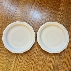 Set of 2 Vintage Pfaltzgraff Heritage White Pattern 6-3/8" GUC