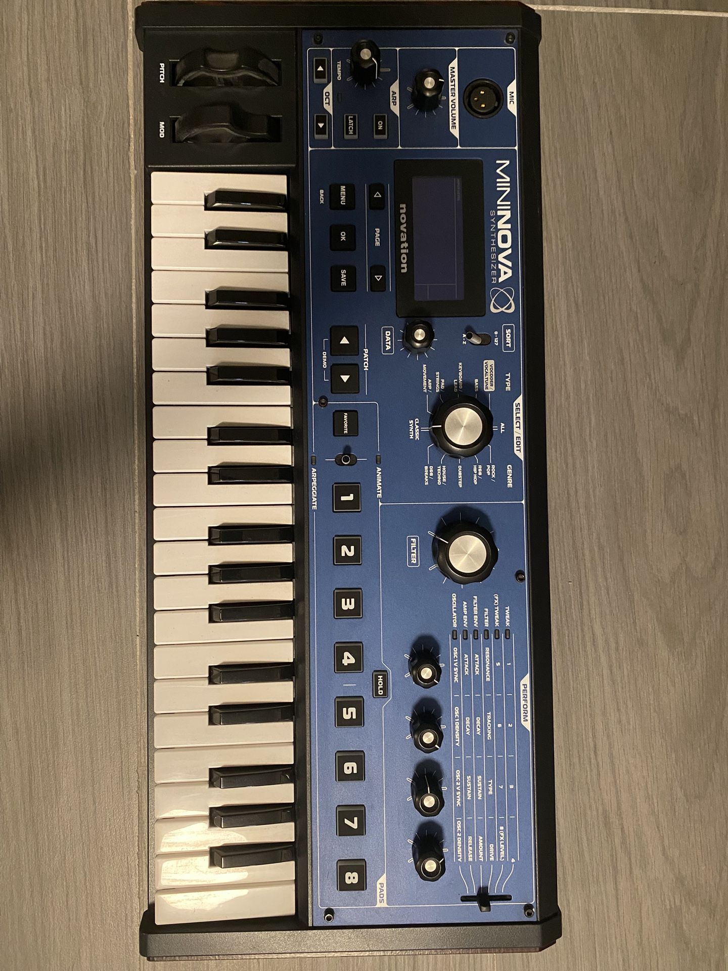MiniNova synthesizer