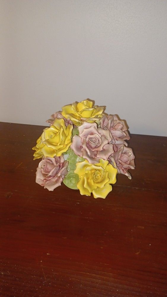 Vintage Capodimonte Floral Centerpiece
