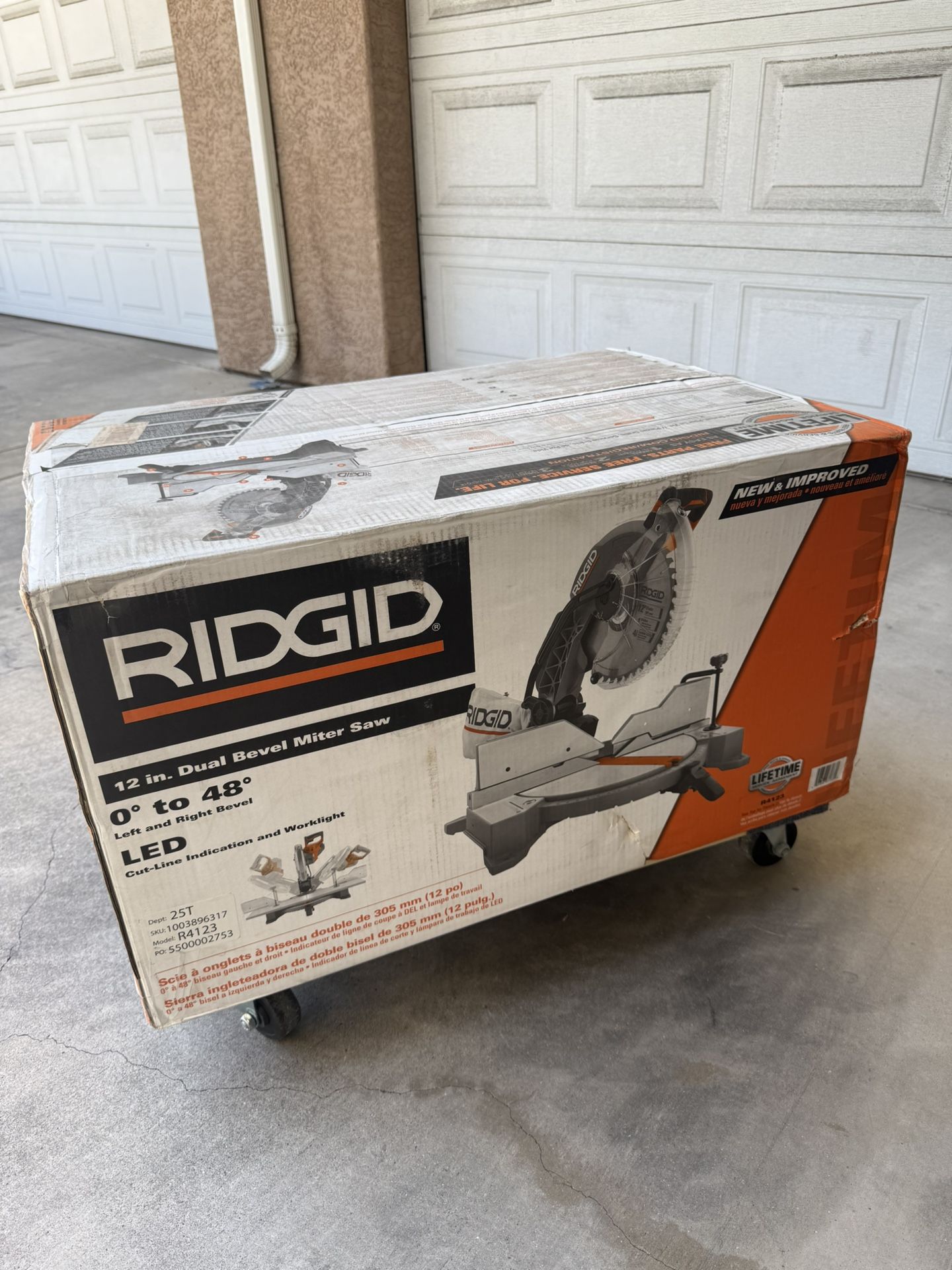 RIGID 12” Dual Bevel Miter Saw