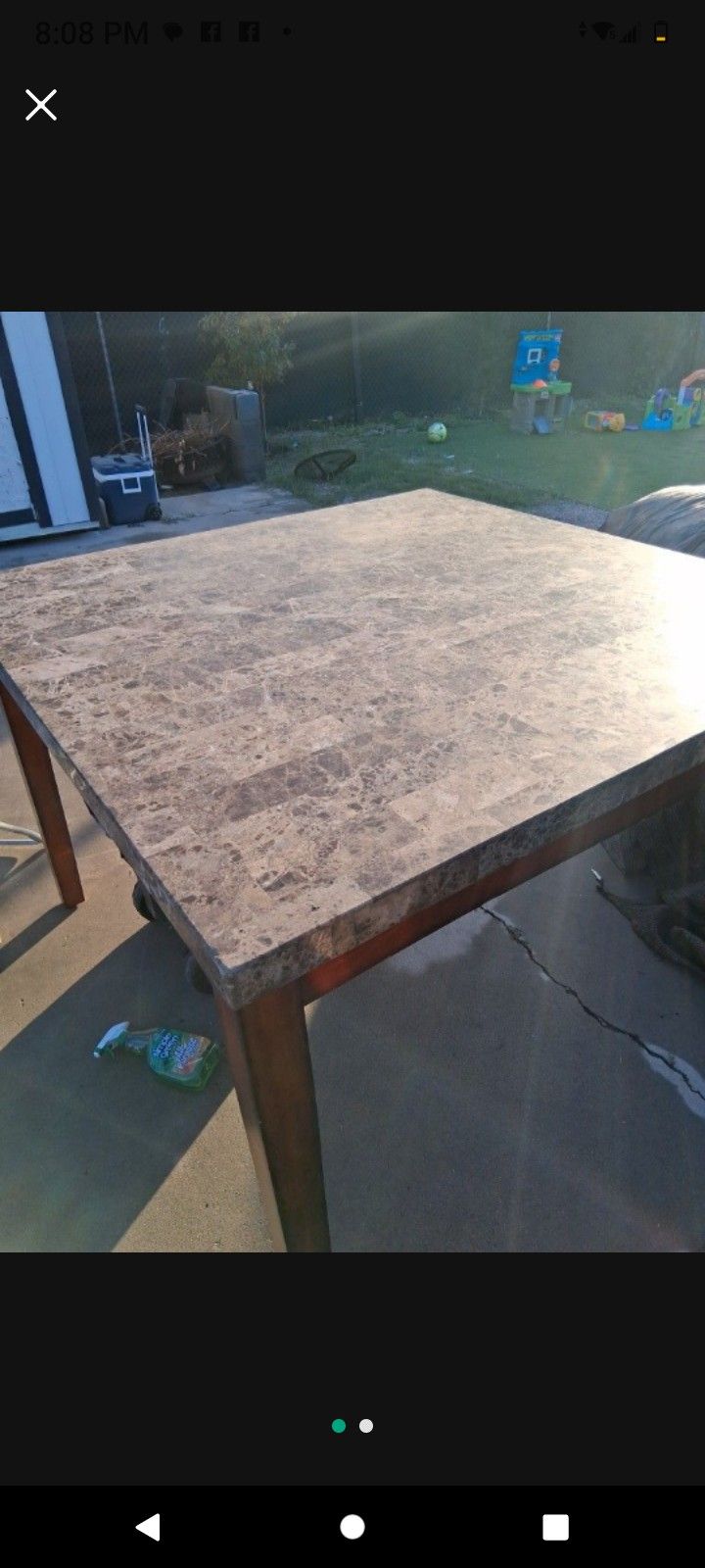 Granite High Top Table And Chairs 