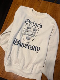 Oxford University Crewneck Sweatshirt | Cream | Small