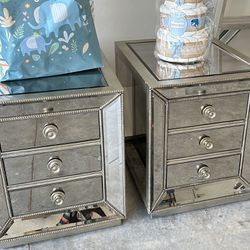 2 Mirrored  Night Stands From Zgalery