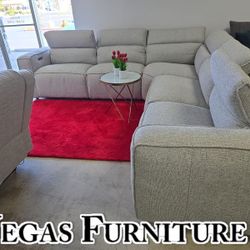 SECTIONAL POWER RECLINERS HEAT REST 