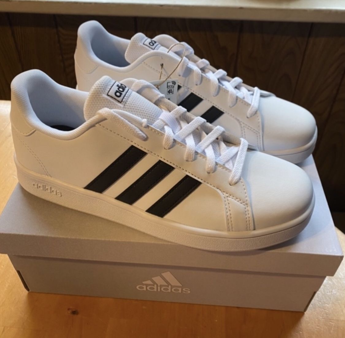 Adidas Grand Court K Shoes Youth 6/women 8 NEW