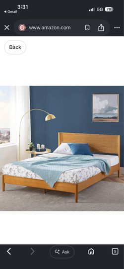 Full size wood bed frame