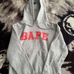 BAPE 2019 Happy New Years Spell Out Hoodie Grey Size M/fits Like S