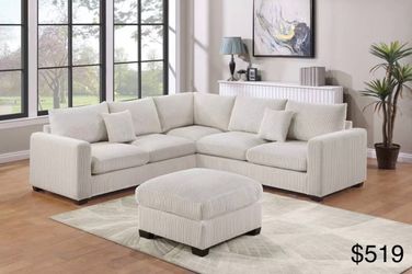 Sectional With Ottoman 