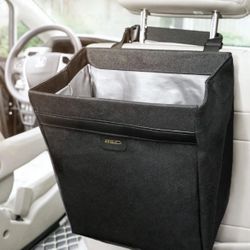 MEIDI Hanging Car Trash Bag, Leakproof Car Trash Can, Magnetic 2 Gallon Black