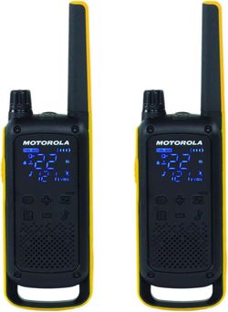 Motorola Solutions T470 Two-Way Radio Black W/Yellow Rechargeable Two Pack