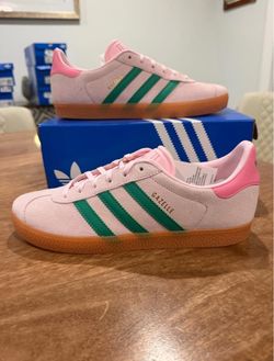 Adidas Gazelle Sneakers Pink Green Gum Sole
