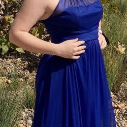 Long Blue Prom Dress