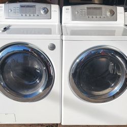 LG SET WASHER AND ELECTRIC DRYER WORKING PERFECT 