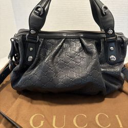 Gucci Guccissima Leather Black Bag