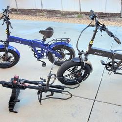 E LUX Brand Folding E Bikes And Hollywood Bike Rack