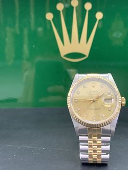 Date Just Rolex Factory Diamond Dial 36mm