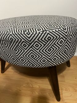 Black and white ottoman