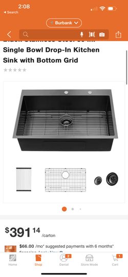 16-Gauge Gunmetal Matte Black Stainless Steel 30 in.