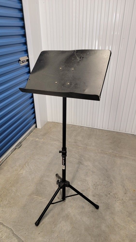 On-Stage SM7211B Professional Grade Folding Orchestral Sheet Music Stand, Black