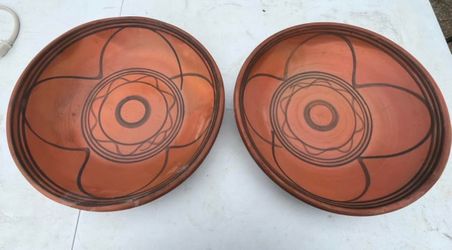 16.5in Hand painted Pottery Bowls