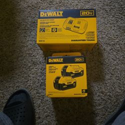 Dewalt 20V Max Fast Charger + 2pk of 4AH Batteries - All New In Sealed Boxes