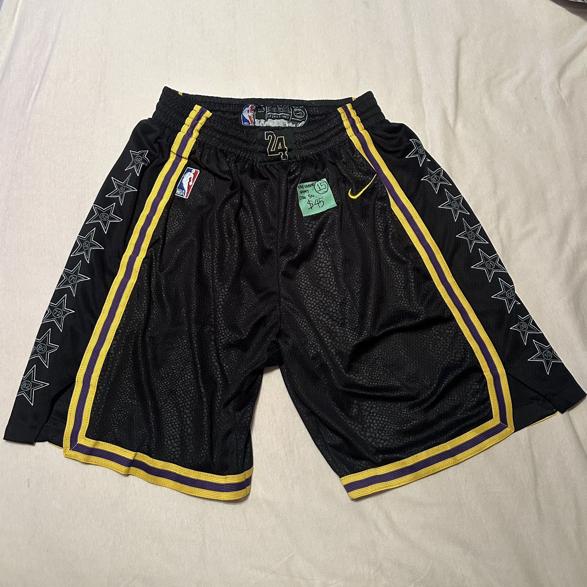 Pre owned Nike Los Angeles Lakers Kobe Bryant Black Mamba 2020 NBA Edition Shorts for Men