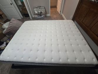 Sealy Queen Mattress with box springs and frame